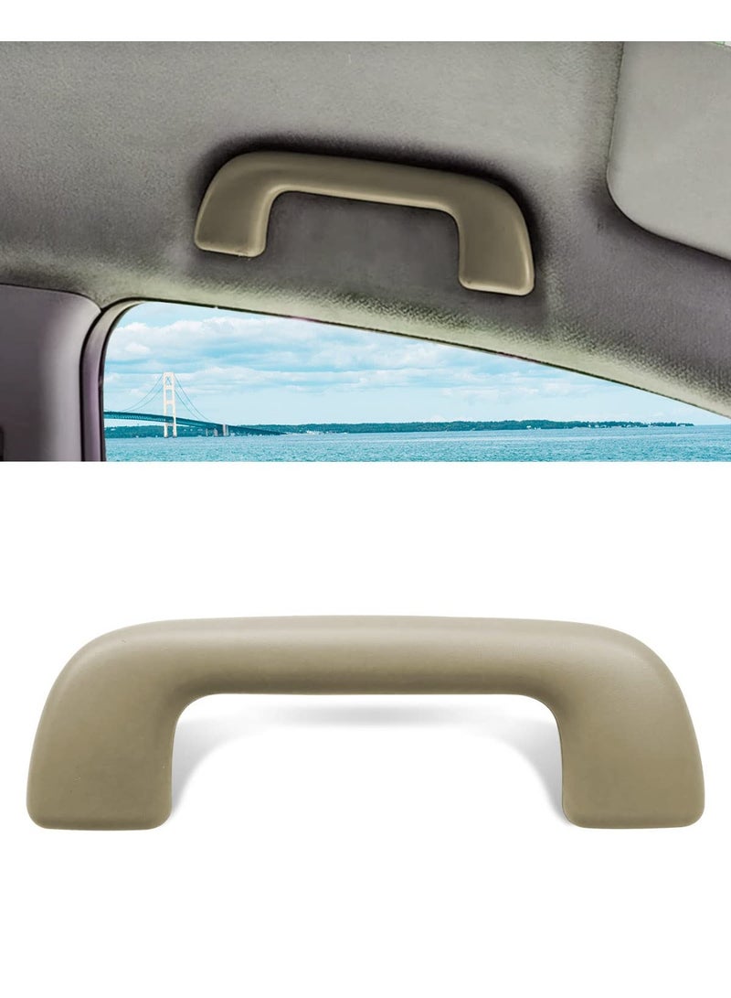 KISSUN Auto Roof Pull Handle Grab Rail Without Hook Fits for Toyota Corolla Rav4 Yaris Aruis Replace 74610-52020 74610-52030 74619-0M010 74683-8010, Beige Gray Front Handrail, 1PC - Image 1